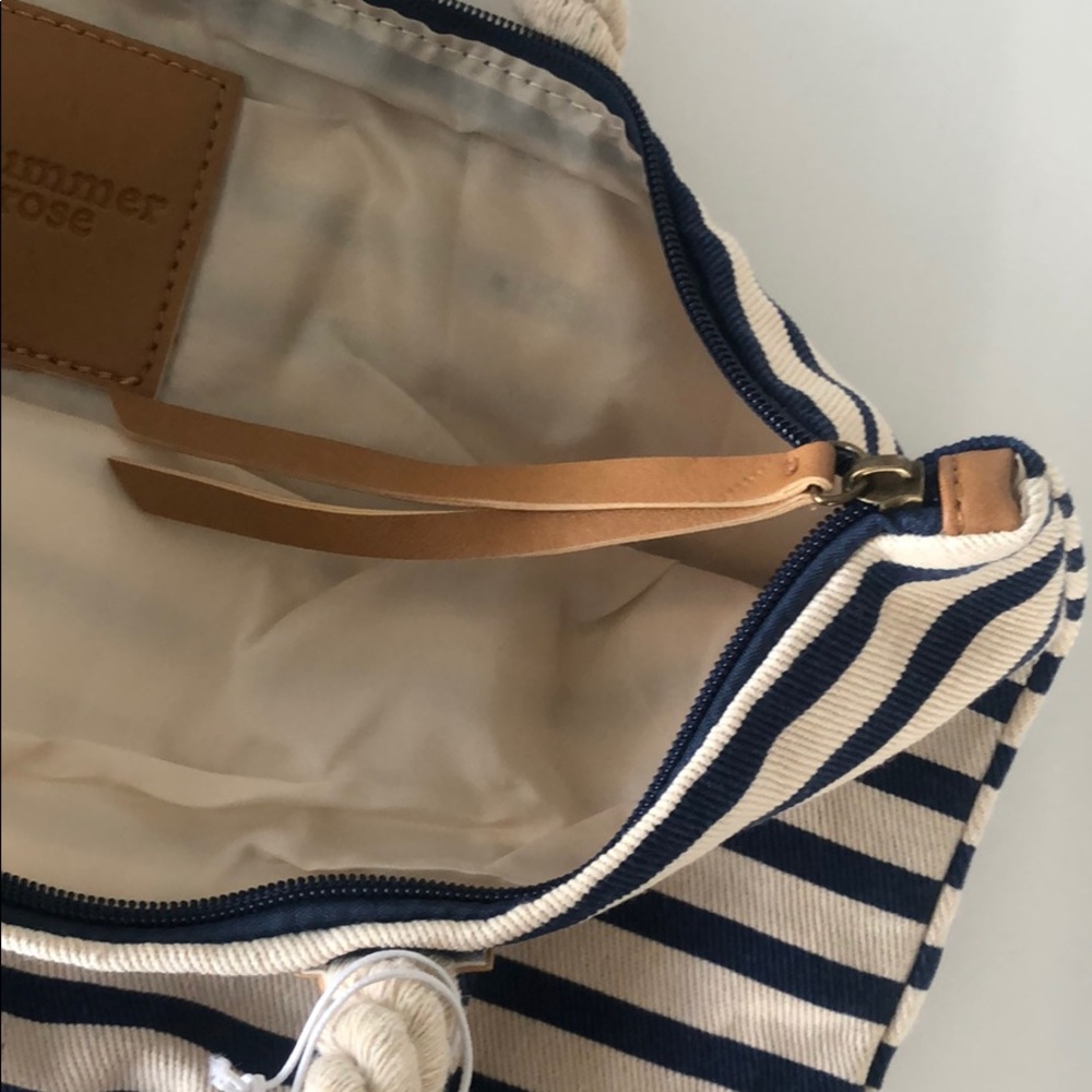 Summer and Rose Navy khaki beach tote bag - Picture 8 of 15